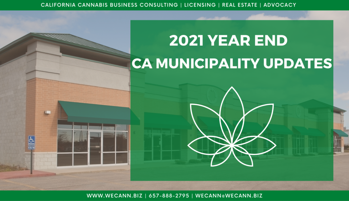 Cannabis 2021 Year-End CA Municipality Updates